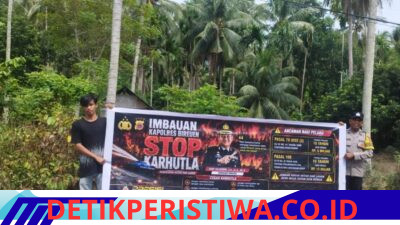 Cegah Karhutla, Polsek Jeunib Patroli Lokasi Rawan dan Sosialisasikan Maklumat Kapolda Aceh