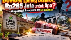 WARGA DESA LONING DESAK PENEGAK HUKUM TEGAKKAN HUKUM, JANGAN BIARKAN DANA MILIARAN JADI BANCAKAN OKNUM KORUPTOR BUMDES