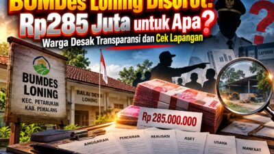 WARGA DESA LONING DESAK PENEGAK HUKUM TEGAKKAN HUKUM, JANGAN BIARKAN DANA MILIARAN JADI BANCAKAN OKNUM KORUPTOR BUMDES