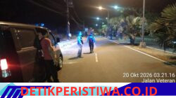 Jaga Kondusifitas Situasi Kamtibmas pada Malam Hari, Polsek Bebandem Gelar Blue Light Patrol di Jalur Rawan dan Objek Vital