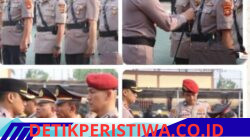 Kapolres Oku Timur Pimpin Sertijab, 3 Pejabat Polres Oku Timur
