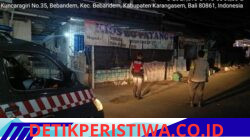 Antisipasi Gangguan Kamtibmas, Personel Polsek Bebandem Intensifkan Giat Blue Light Patrol