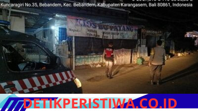 Antisipasi Gangguan Kamtibmas, Personel Polsek Bebandem Intensifkan Giat Blue Light Patrol