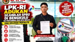 LPK-RI Adukan Sejumlah SPBU di Bengkulu ke Pertamina dan BPH Migas Usai Keluhan Konsumen Pertalite