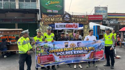 Satlantas Polres Kendal Sosialisasikan Ops Patuh Candi 2026 di CFD Sukorejo dan Kebondalem