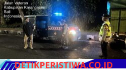 Antisipasi Gangguan Kamtibmas, Polsek Bebandem Gelar Blue Light Patrol pada Dini Hari