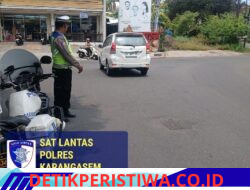 Tekan Angka Lakalantas, Satlantas Gelar Patroli Dialogis guna menjaga Kamseltibcar Lantas di Jalur Jalan Raya Ujung – Seraya
