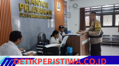 Melalui Giat Cooling System, Bhabinkamtibmas Sangkan Gunung Pererat Sinergi Sambangi Staf Kantor Desa
