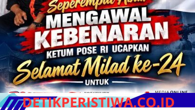 Seperempat Abad Mengawal Kebenaran, Ketum POSE RI Ucapkan Selamat Milad ke-24 untuk PI NEWS, Tribun Tipikor, dan Arbiter