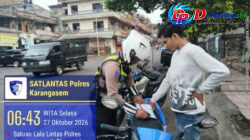 Gelar Ops Patuh Agung 2026, Satlantas Polres Karangasem Berikan Teguran Tertulis kepada  Pelanggar Lalulintas di Jalan Raya