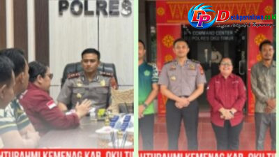 Kunjungan Kapolres OKU Timur, di Penyelenggara Binmas Kristen Kemenag OKU Timur