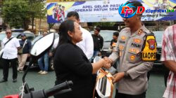 Senyum Sumringah Korban Curanmor,Polres Malang Kembalikan Motor Hasil Operasi Sikat Semeru