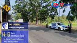 Cegah Truk Parkir Sembarangan,  Satlantas Polres Karangasem Tertibkan Truk yang Parkir di Sepanjang Jalur Obyek Wisata Candidasa