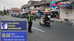 Berikan Rasa Aman dan Nyaman kepada Masyarakat, Satlantas Polres Karangasem Lakukan Gatur Lalin di Seputaran Pasar Senggol Jalan Gajah Mada Amlapura