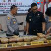 14 Pria Diamankan Dan 39,9 kg Ganja Di sita Oleh Polres Langsa Dalam Pengungkapan Kasus Narkoba