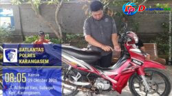 Sebelum Pengesahan Penerbitan STNK dan TNKB, Petugas Sat Lantas Polres Karangasem Lakukan Gosok Noka dan Nosin 