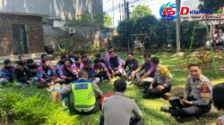 Polantas Menyapa, Kasat Lantas Polres Karangasem Berikan Pesan Edukatif kepada Komunitas Ojol  