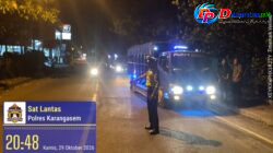 Cegah Lakalantas, Satlantas Polres Karangasem Berikan Himbau kepada Para Sopir Truk Tidak Parkir di Bahu Jalan