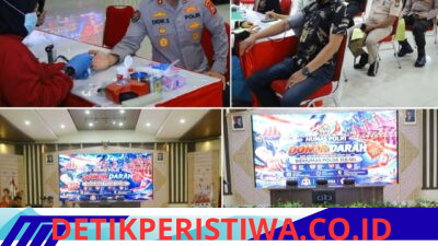 Peringati HUT Humas Polri ke-75, Bidhumas Polda Sulsel Gelar Donor Darah Bersama Media, Kumpulkan 1.094 Kantong