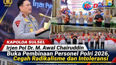 Kapolda Sulsel Buka Pembinaan Personel Polri 2026, Cegah Radikalisme dan Intoleransi